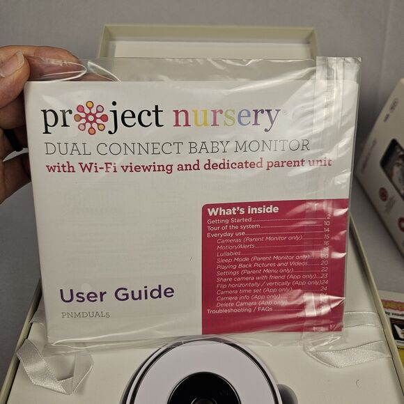 Project Nursery 5" HD Dual Connect Wi-Fi Baby Monitor System Registry Camera - Picture 10 of 16